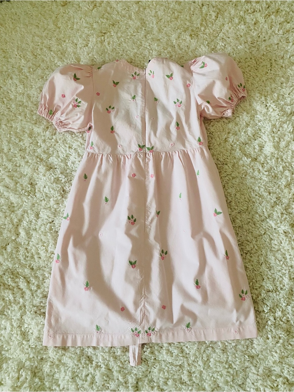 Fanm Mon Greta Pink Bow-Front Embroidered Mini Dress - Picture 8 of 10
